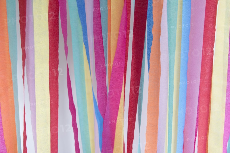 Colorful paper streamers