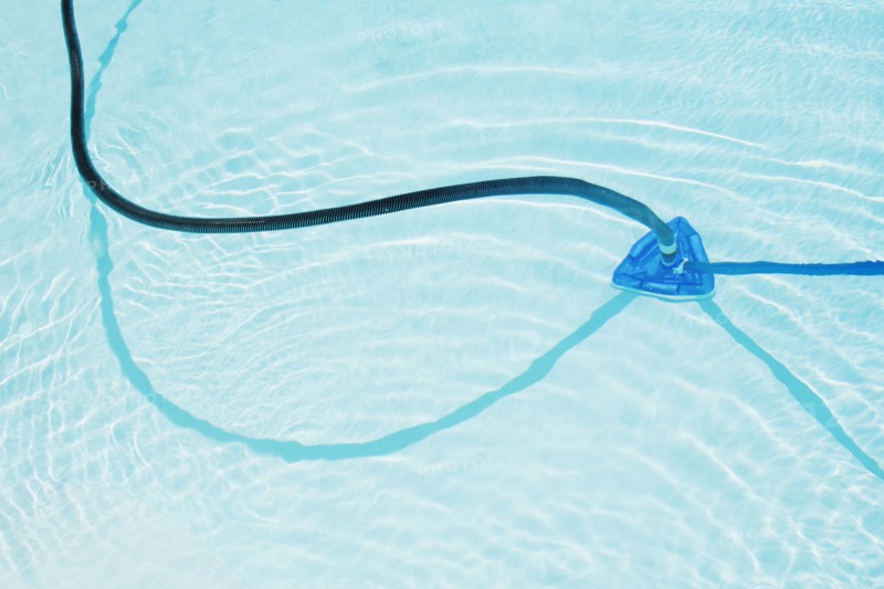 Pool vacuum in swimming pool