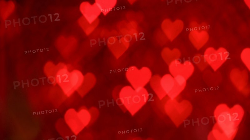 Red heart shaped lens flares
