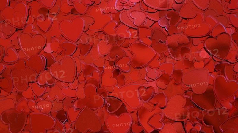Red heart confetti