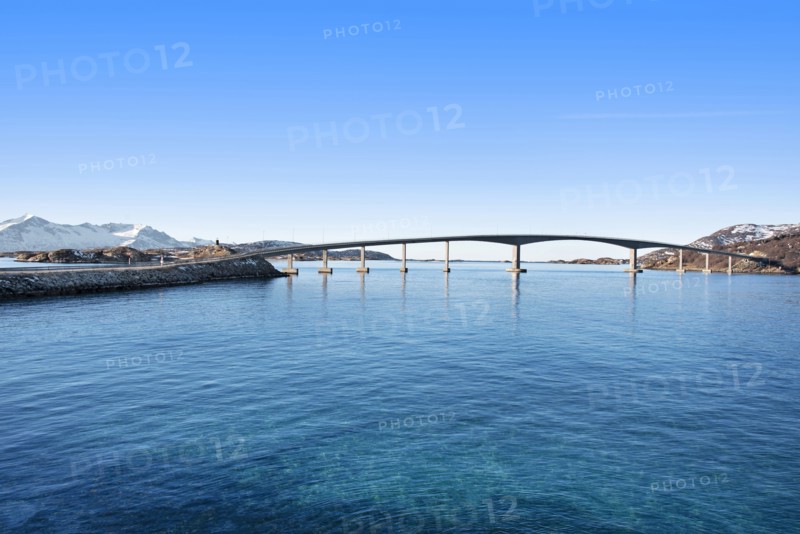 Bridge between islands in Tromso, Norway