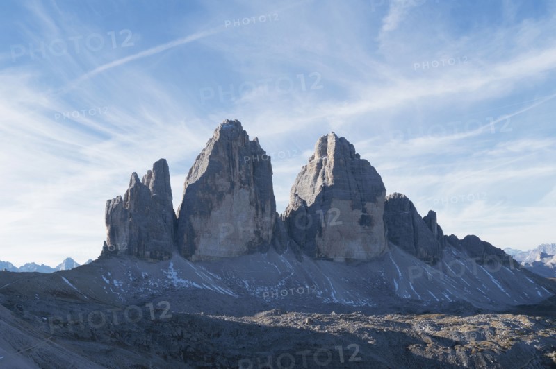Tre Cime di Lavaredo in The Dolomites, South Tyrol, Italy