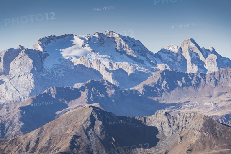 Snowcapped mountain in the Dolomites, South Tyrol, Italy