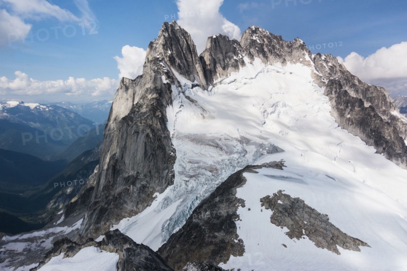 Snow on Purcell Mountains in Bugaboo Provincial Park, British Columbia, Canada