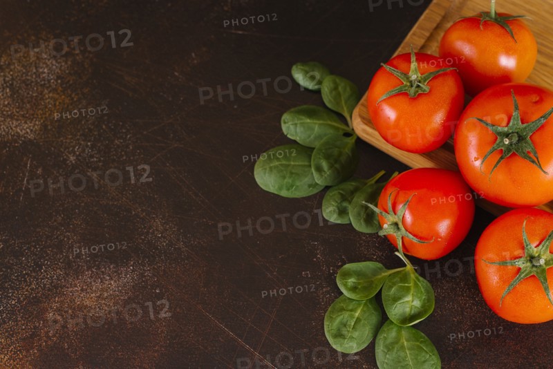 Tomatoes and basil