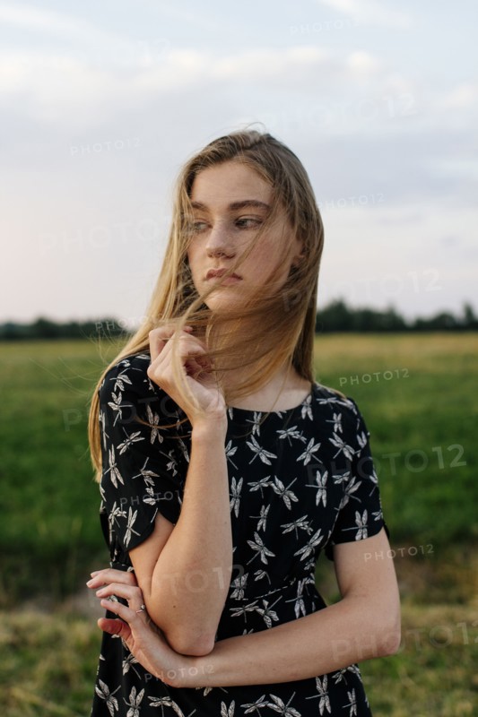 Young woman on farm