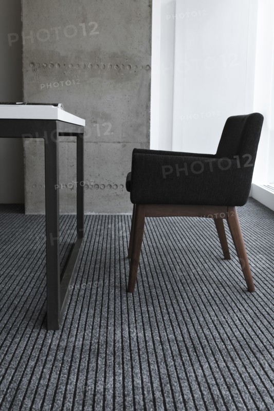 Black chair by desk
