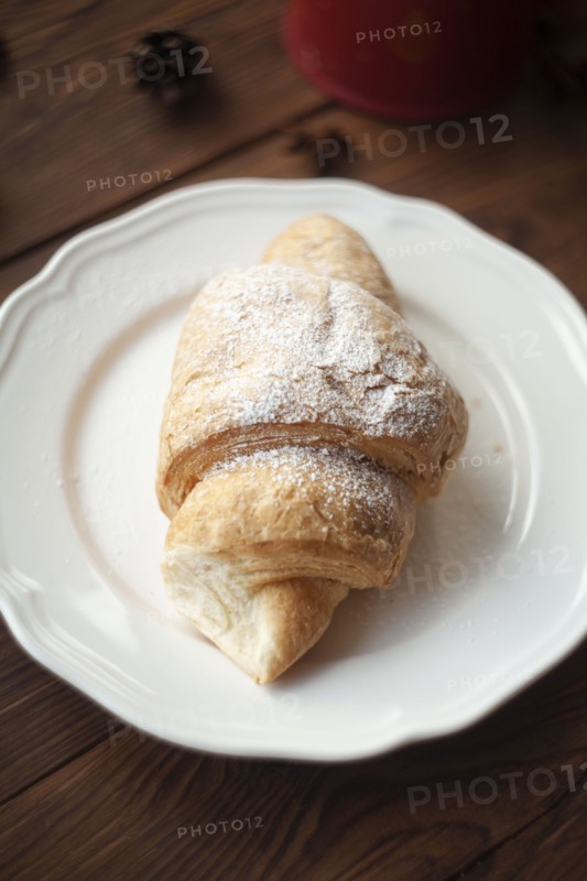Croissant on plate