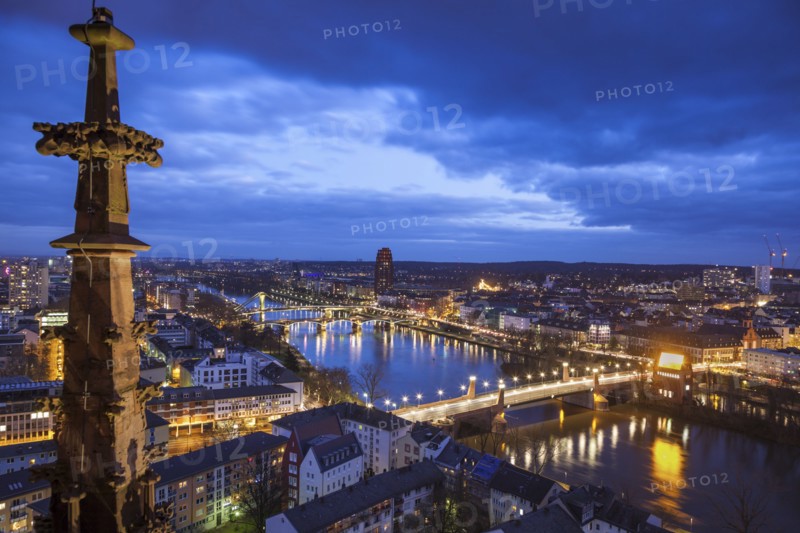 Cityscape at sunset in Frankfurt, Germany