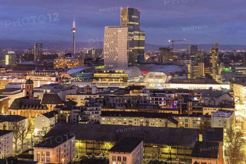 Cityscape at sunset in Frankfurt, Germany