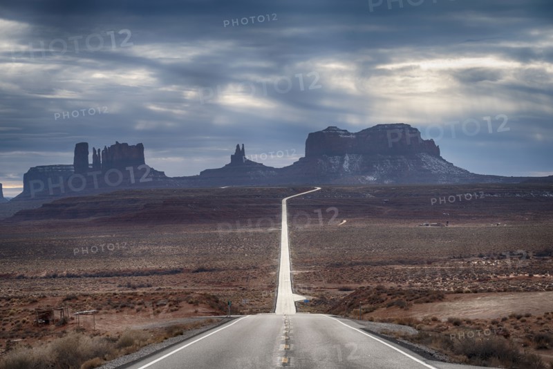 Road through Monument Valley, Utah, USA