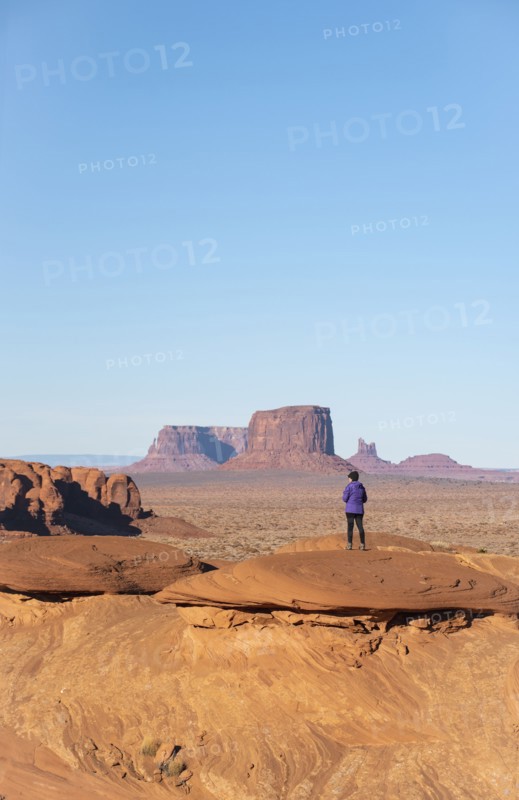 Mature woman in Monument Valley, Arizona, USA