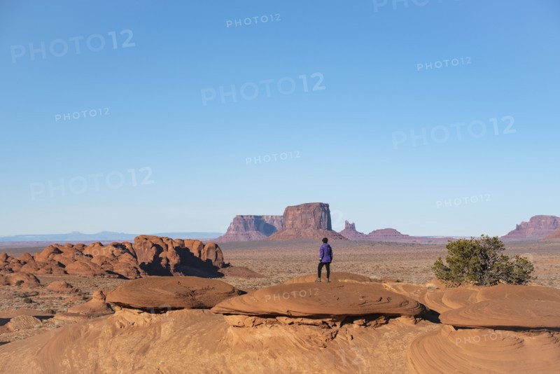 Mature woman in Monument Valley, Arizona, USA