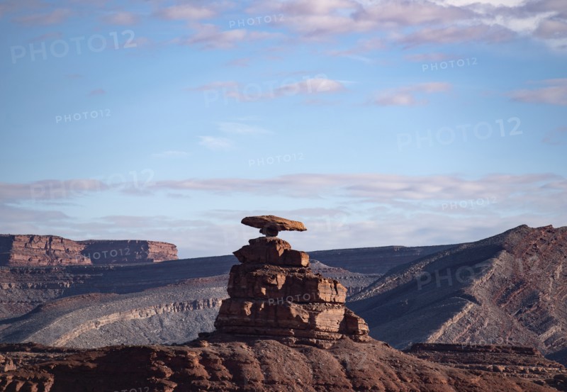 Mexican Hat rock formation in Utah, USA