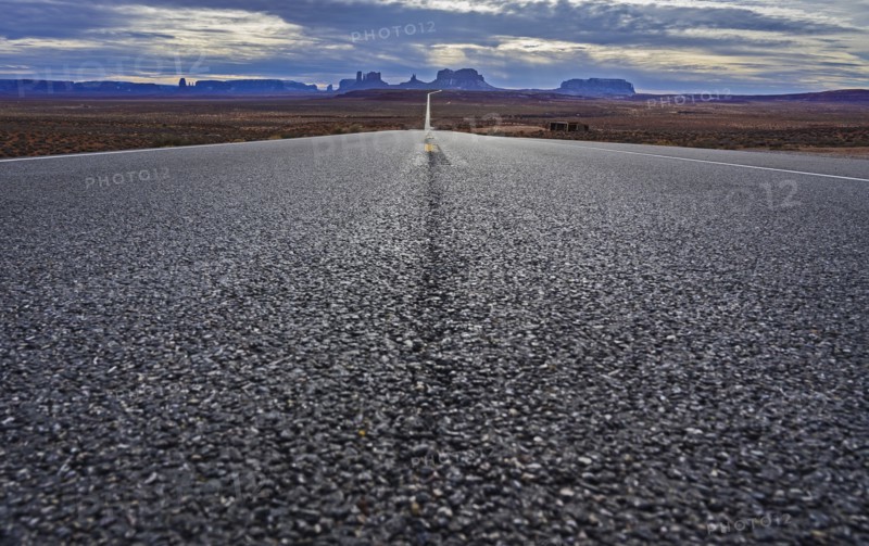 Road through Monument Valley, Utah, USA