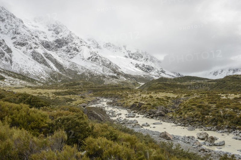 Hooker Valley in Mount Cook National Park, New Zealand