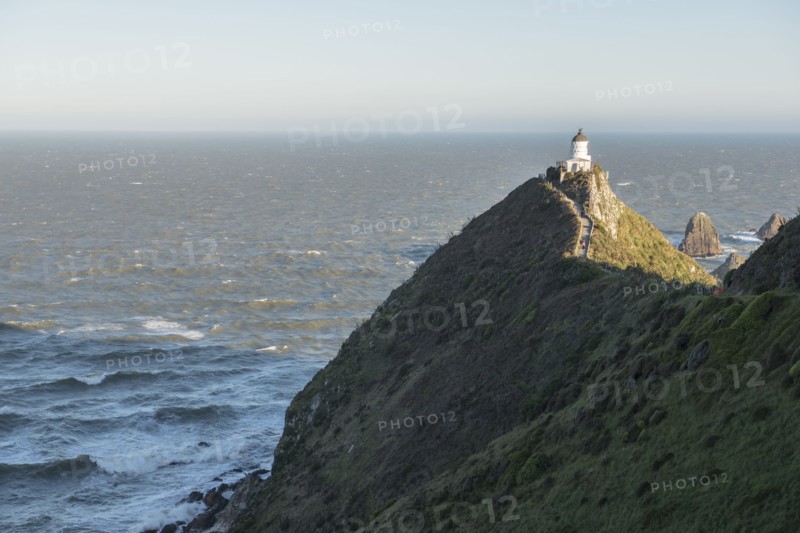 Lighthouse on Nugget Point in Otago, New Zealand