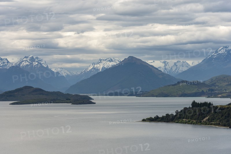 Mountains by Lake Wakatipu near Queenstown, New Zealand