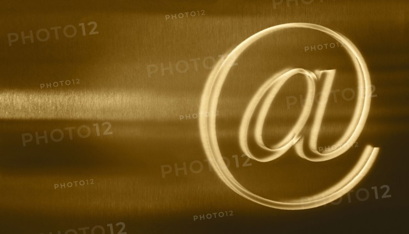 Illustration of gold @ symbol