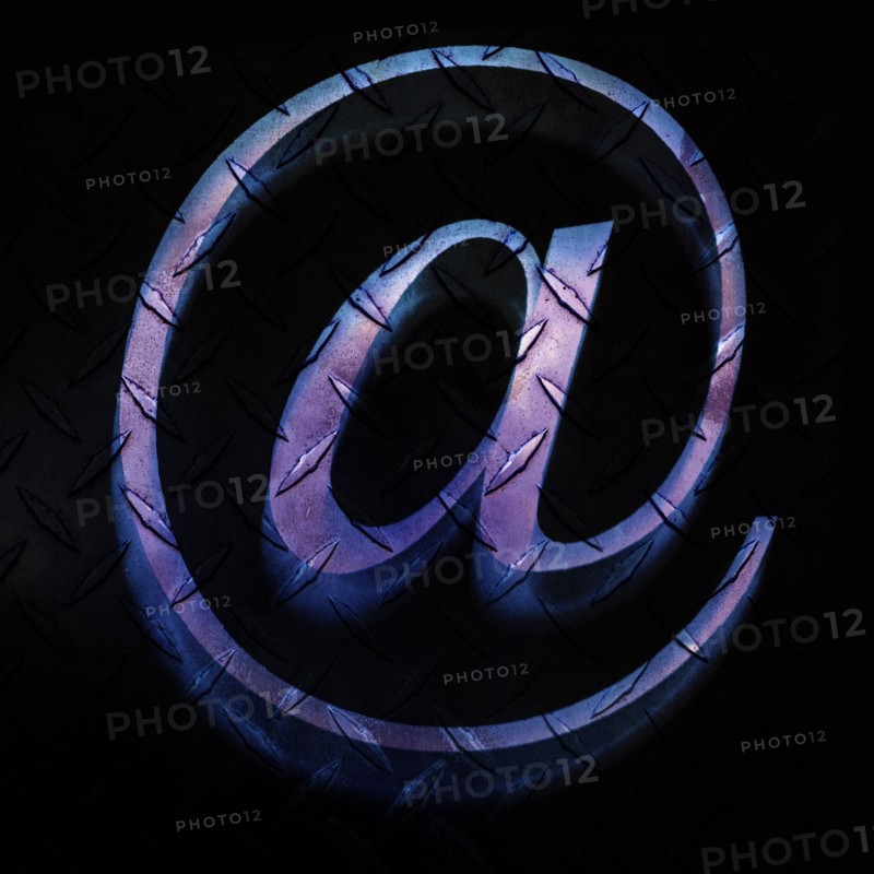 Illustration of silver @ symbol
