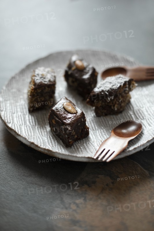 Plate of brownies