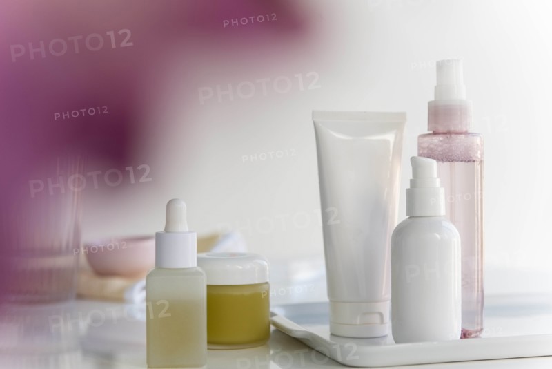 Bottles of skin care