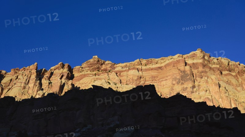 Cliff in shadow in Capitol Reef National Park, USA