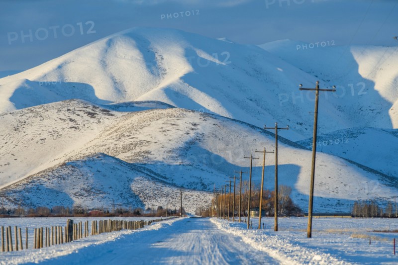 Snow capped mountains in Picabo, Idaho