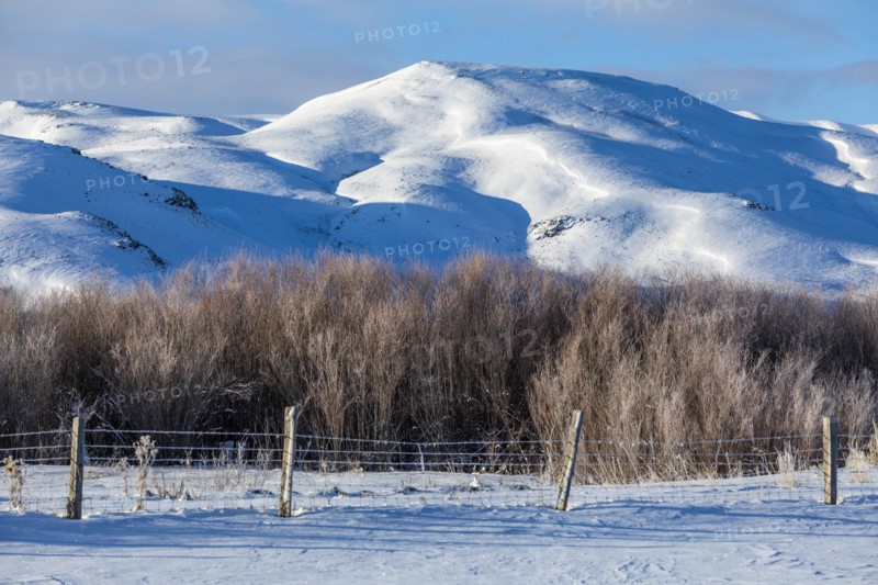 Snow capped mountains in Picabo, Idaho