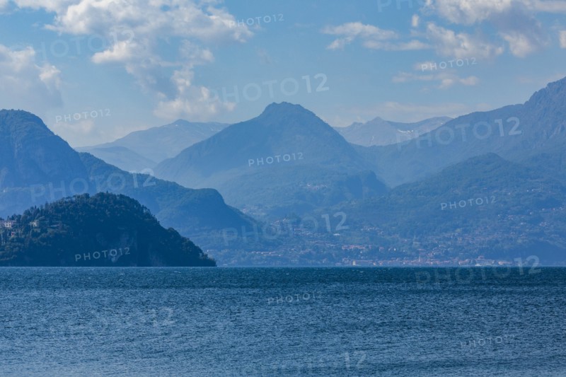 Mountains by Lake Como in Lombardy, Italy