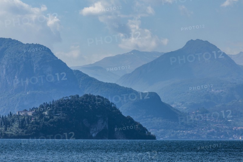 Mountains by Lake Como in Lombardy, Italy