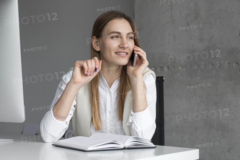 Businesswoman talking on phone