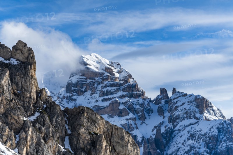Mountain peaks in Dolomites, Italy