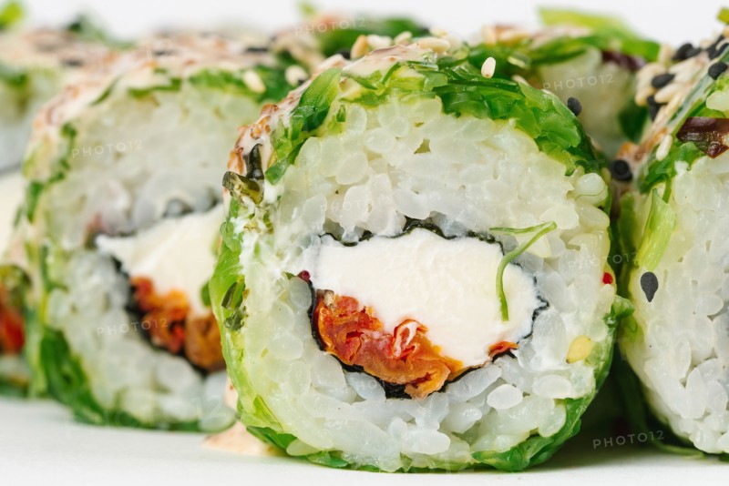 Sushi with seaweed and cream cheese