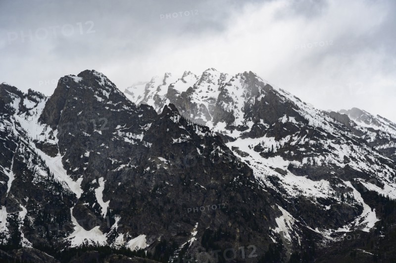 Snowcapped mountains in Grand Teton National Park