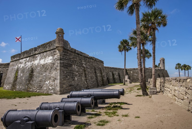 Cannons by Castillo de San Marcos in St. Augustine