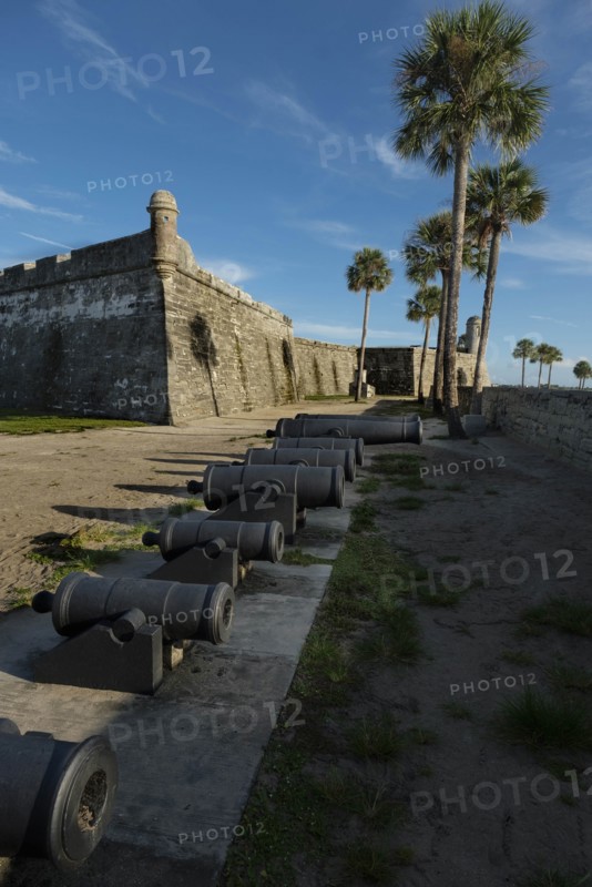 Cannons by Castillo de San Marcos in St. Augustine
