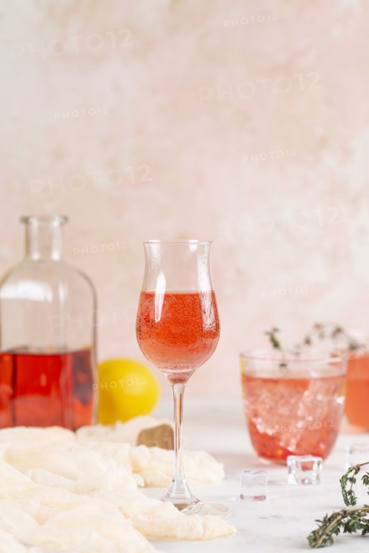 Pink cocktail