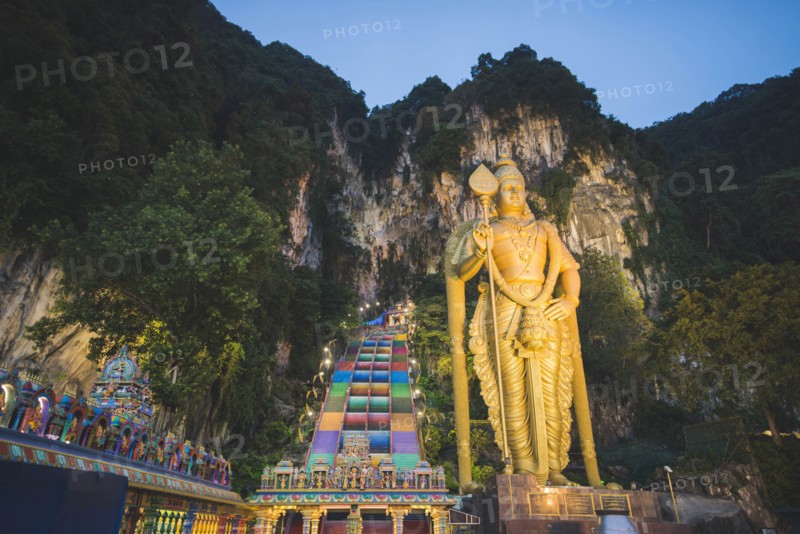 Statue of Lord Murugan outside Batu Caves in Malaysia