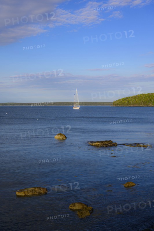 Yacht in Bar Harbor, Mount Desert Island, USA