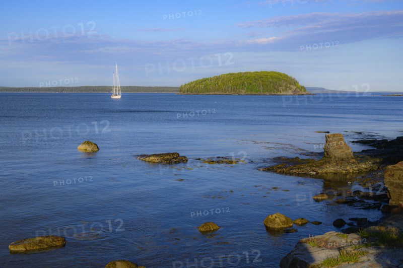 Yacht in Bar Harbor, Mount Desert Island, USA