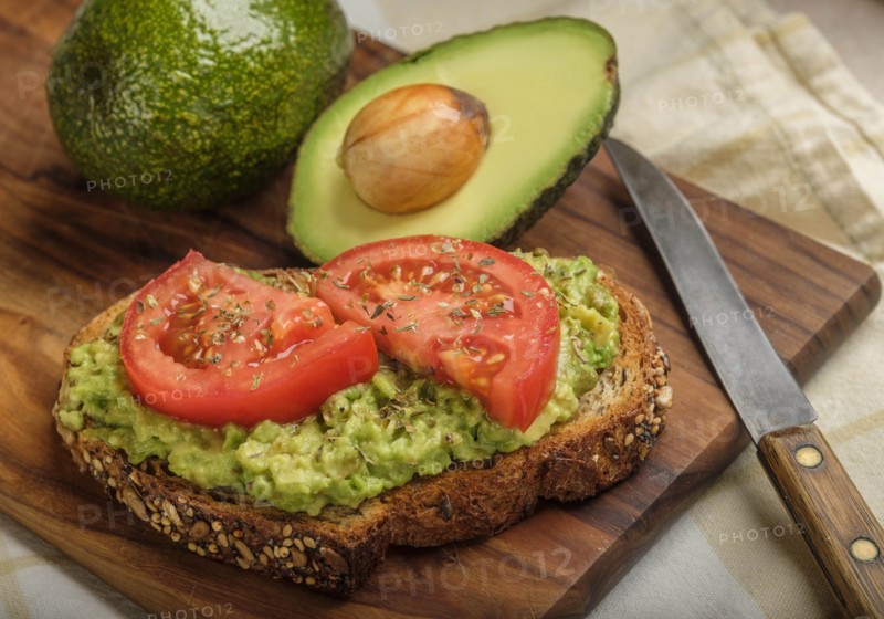 Avocado and tomato on toast