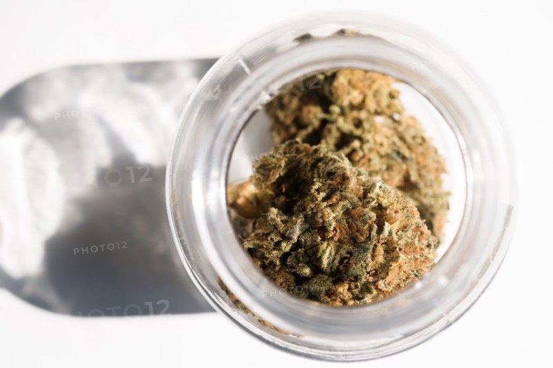 Medical marijuana in bottle
