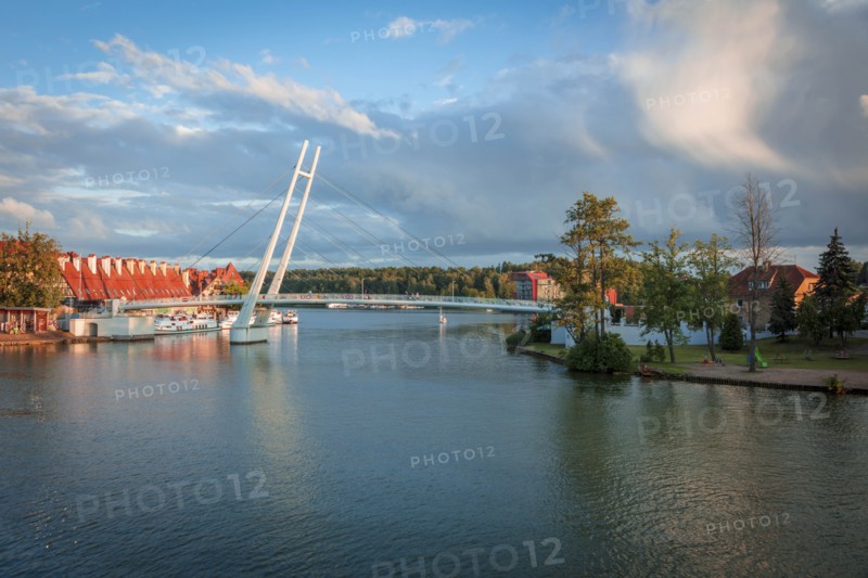 Pedestrian Bridge in Mikolajki, Warmian-Masurian, Poland
