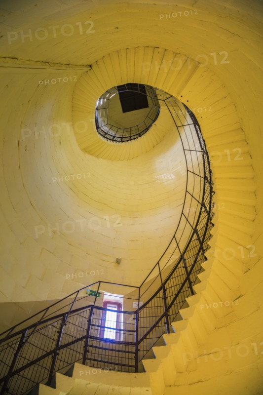 Spiral staircase inside lighthouse in Krynica Morska, Pomerania, Poland
