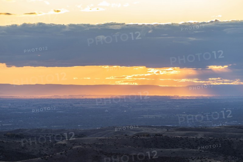 Sunset over Boise Foothills in Boise, Idaho, USA