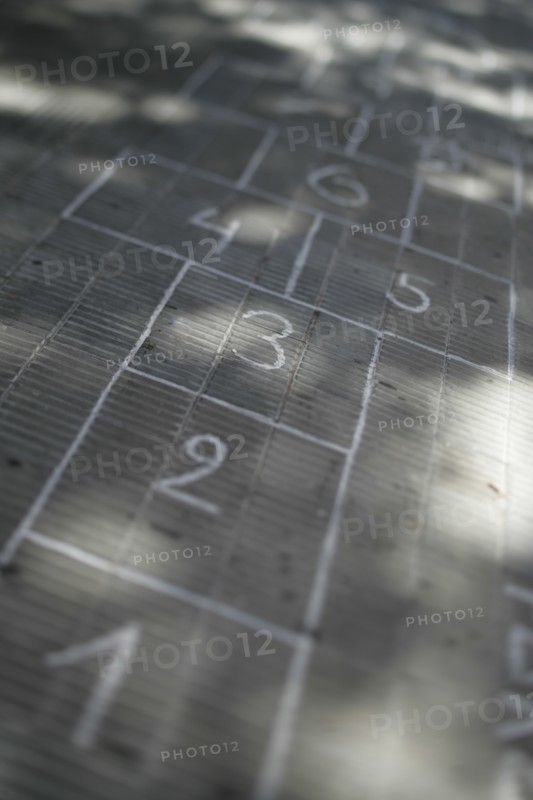 Hopscotch on pavement
