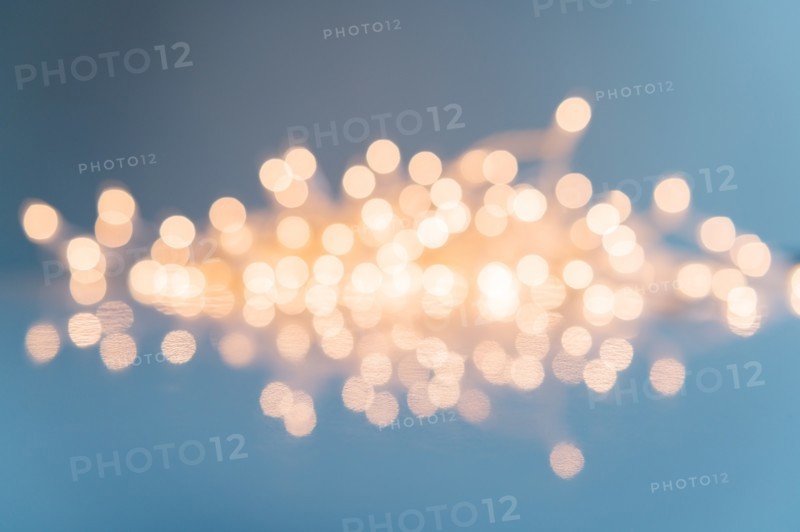Illuminated fairy lights in soft focus