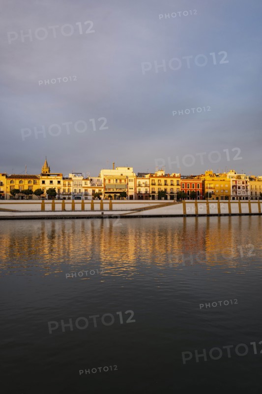 City skyline with Guadalquivir river in Seville, Spain