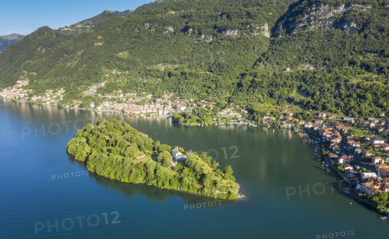 Isola Comacina island in Lake Como in Lombardy, Italy